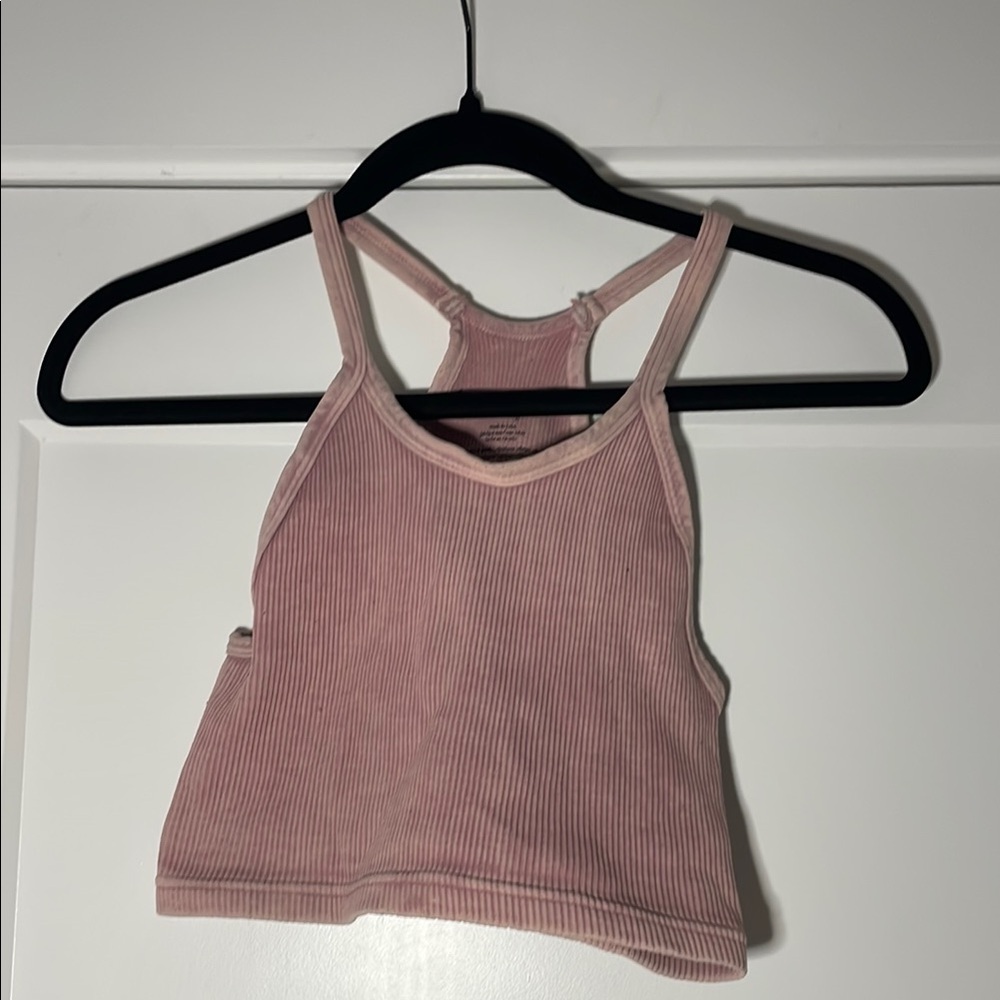 FP Movement by Free People Pink Ribbed Tank Top